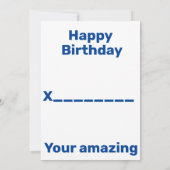 Gelukkige verjaardag kaart (Achterkant)