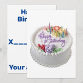 Gelukkige verjaardag kaart (Voorkant / Achterkant)