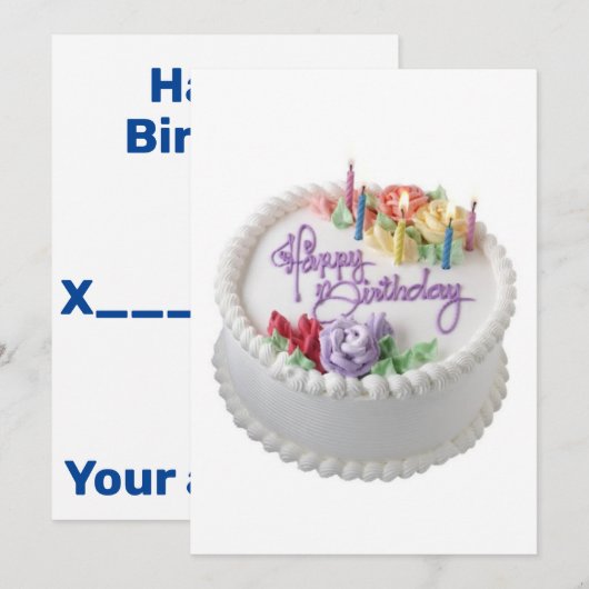 Gelukkige verjaardag kaart (Voorkant / Achterkant)