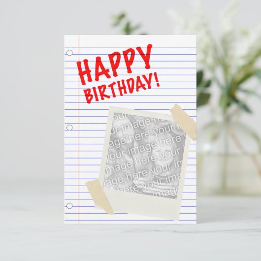 gelukkige verjaardag kaart (Staand voorkant)