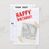 gelukkige verjaardag kaart (Voorkant / Achterkant)