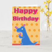 gelukkige verjaardag kaart (Gele Bloem)