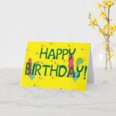Gelukkige Verjaardag! Kaart (Gele Bloem)