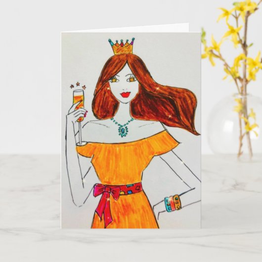 gelukkige verjaardag kaart (Gele Bloem)