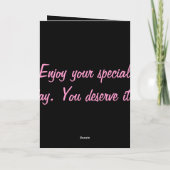 Gelukkige Verjaardag! Kaart (Achterkant)