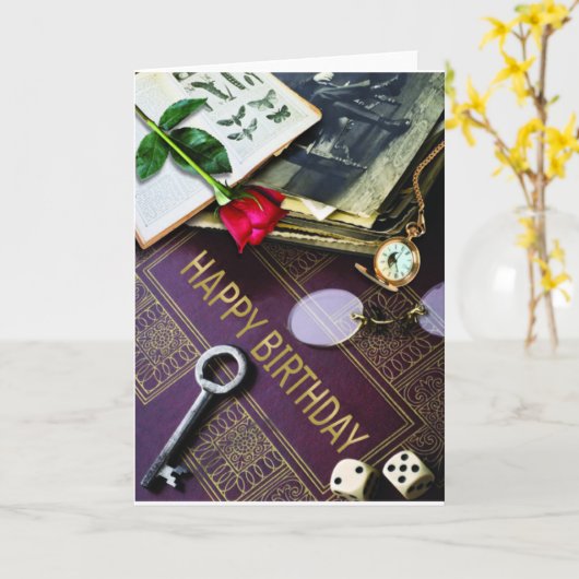 Gelukkige verjaardag kaart (Gele Bloem)