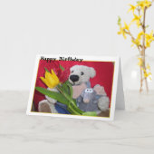 gelukkige verjaardag kaart (Gele Bloem)