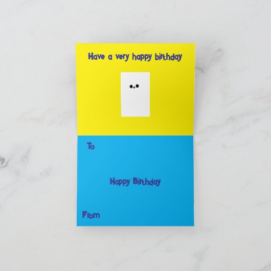 Gelukkige verjaardag  kaart (Binnen)