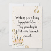 Gelukkige verjaardag kaart (Achterkant)