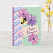 Gelukkige verjaardag kaart (Gele Bloem)