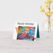 Gelukkige verjaardag kaart (Gele Bloem)