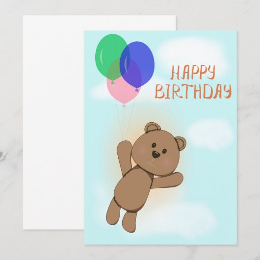 Gelukkige verjaardag kaart (Voorkant / Achterkant)