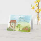Gelukkige verjaardag kaart (Gele Bloem)