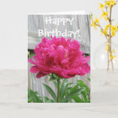 Gelukkige Verjaardag! Kaart (Gele Bloem)