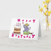 Gelukkige Verjaardag! Kaart (Gele Bloem)