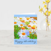 Gelukkige Verjaardag Kaart (Gele Bloem)