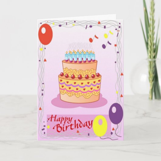 Gelukkige Verjaardag Kaart (Voorkant)