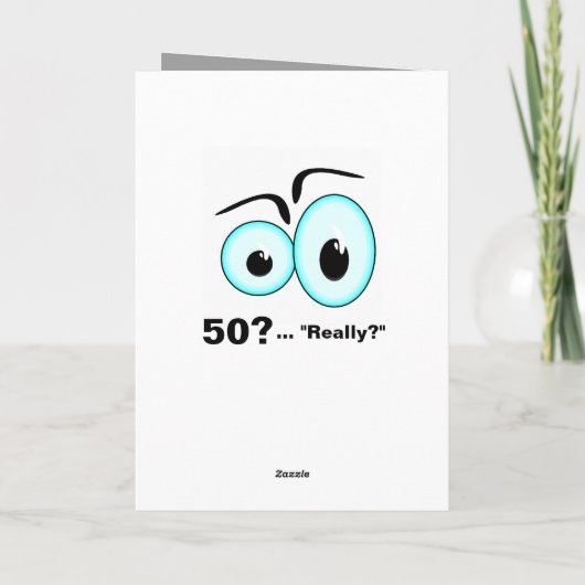 Gelukkige Verjaardag Kaart 50ste. (Achterkant)