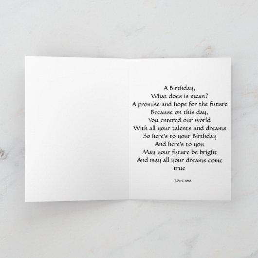 Gelukkige Verjaardag Kaart. Kaart (Binnen)