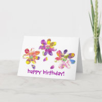 Gelukkige Verjaardag Kaart Kinder Bright Pansy Flo