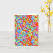 gelukkige verjaardag kaart met ballonnen en cadeau (Gele Bloem)