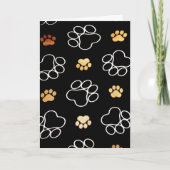 Gelukkige Verjaardag Kaart met Dog Paw Prints (Voorkant)