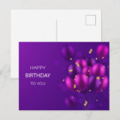 Gelukkige Verjaardag Kaarten, Ballon Verjaardag Ka Briefkaart (Voorkant / Achterkant)