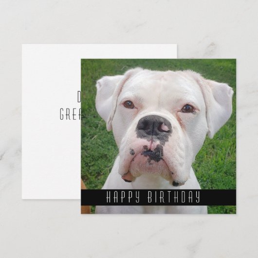 Gelukkige verjaardag Kaarten met honden, voeg uw h (Voorkant / Achterkant)