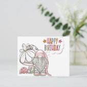 Gelukkige verjaardag kabouter briefkaart (Staand voorkant)