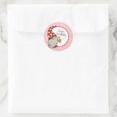 Gelukkige verjaardag kabouter ronde sticker (Tas)