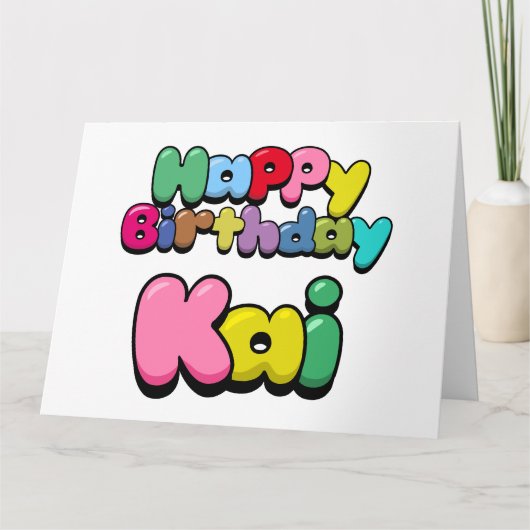 Gelukkige Verjaardag Kai Kaart (Voorkant)