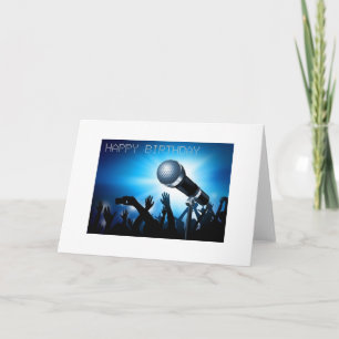 Gelukkige Verjaardag - Karaoke Style Design Kaart