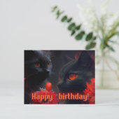 Gelukkige verjaardag!  Kat Briefkaart (Staand voorkant)