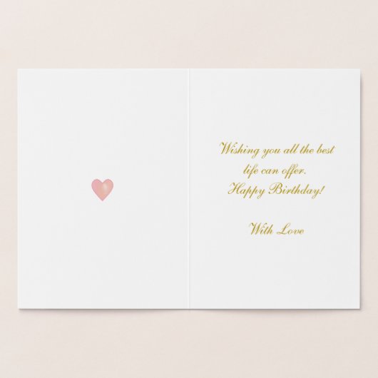 Gelukkige Verjaardag Kat Gouden Folie Kaarten (Binnen)