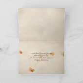 Gelukkige verjaardag-kat met herfst pompoen en raa kaart (Binnen)