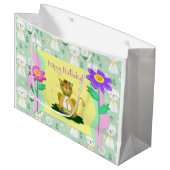 Gelukkige Verjaardag Katten Grote Gift Bag Groot Cadeauzakje (Voorkant Gekanteld)