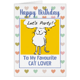 Gelukkige verjaardag kattenliefhebber