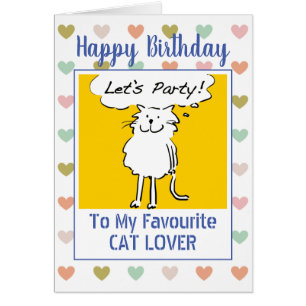 Gelukkige verjaardag kattenliefhebber