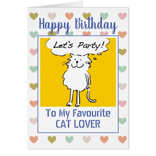 Gelukkige verjaardag kattenliefhebber (Voorkant)