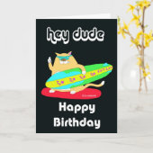 Gelukkige verjaardag kerel kaart (Gele Bloem)