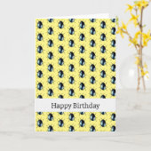 Gelukkige Verjaardag (kever bug) Kaart (Gele Bloem)