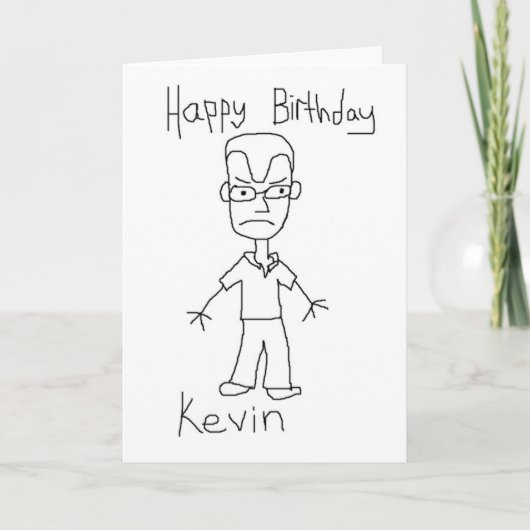 Gelukkige Verjaardag Kevin Card Kaart (Voorkant)