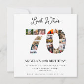 gelukkige verjaardag kijk wie 70 is fotomontage kaart (Voorkant)