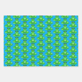 Gelukkige Verjaardag Kikker met Ballonnen Inpakpapier Vel (Voorkant 3)