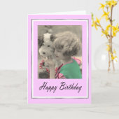 Gelukkige verjaardag -  kind kaart (Gele Bloem)