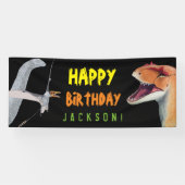 Gelukkige Verjaardag Kinder Dinosaurus Verjaardag Spandoek (Horizontaal)