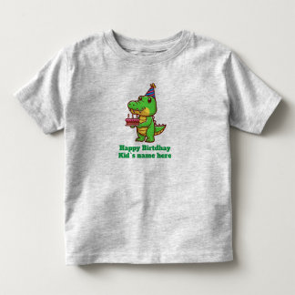 Gelukkige verjaardag kinder krokodillenverjaardags shirts