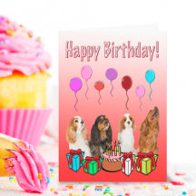 Gelukkige verjaardag King Charles Spaniels Ballonn