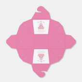 Gelukkige verjaardag klein prinsessenkasteel bedankdoosjes (Uitgevouwen)