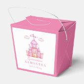 Gelukkige verjaardag klein prinsessenkasteel bedankdoosjes (Achterkant)